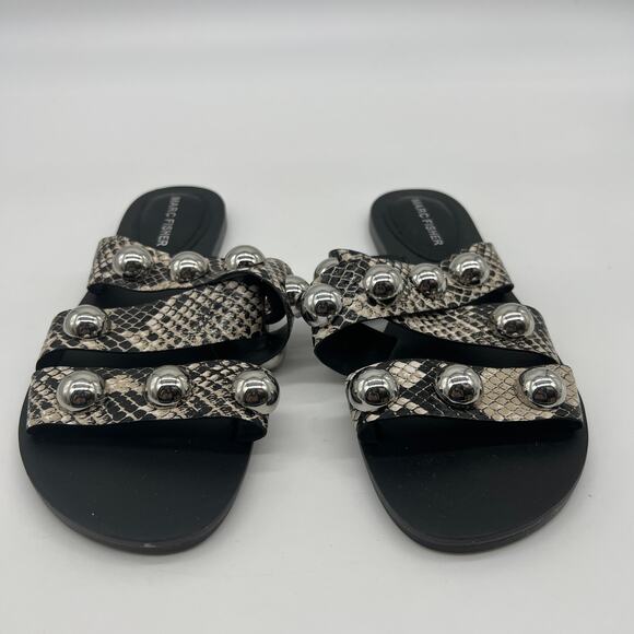 Marc Fisher Slide Sandal Size 7 M Bryte Snake - Picture 6 of 8